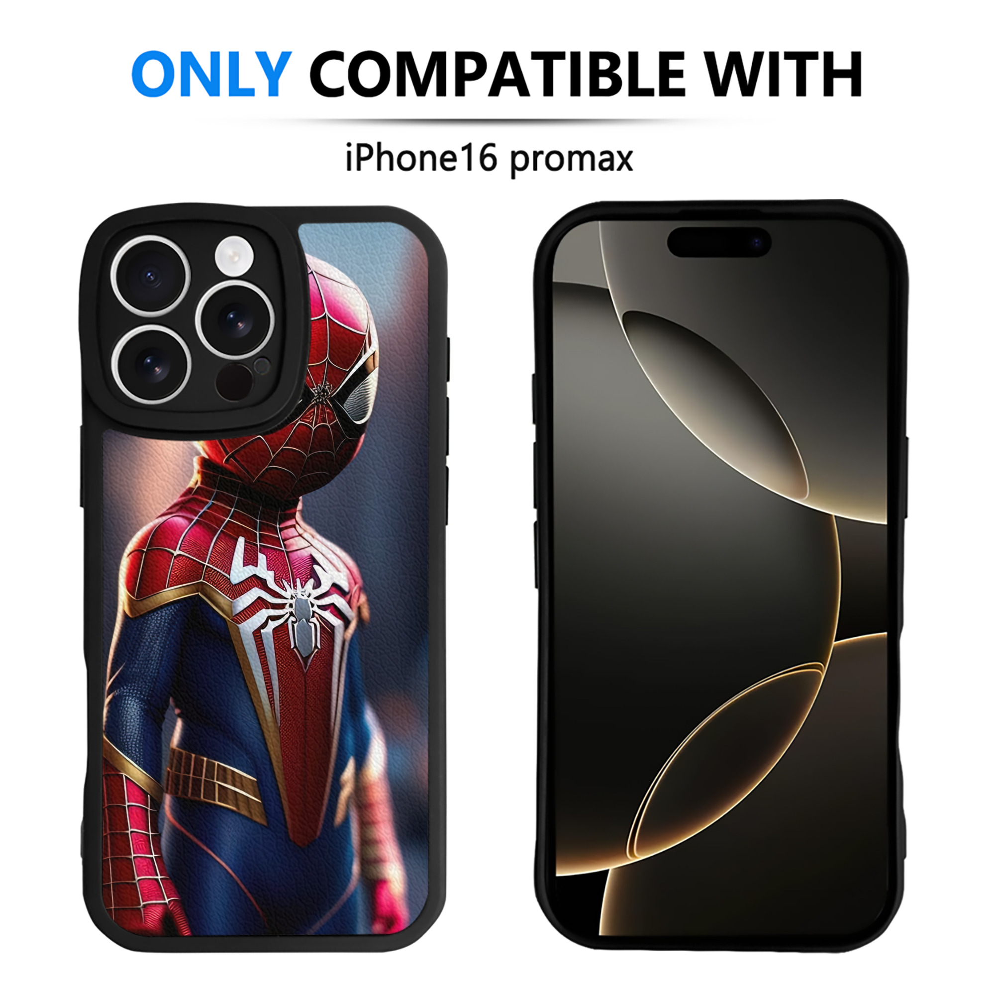 Spider Man スパイダーマン 【iPhone 16シリーズ対応】シリコンスマホケース（レザー調） 材質：シリコン